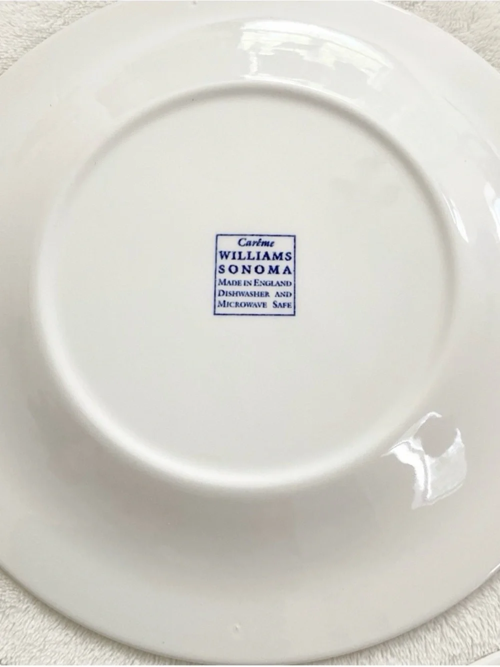 Williams Sonoma Carême Dessert Plates Set of 3 Blue White Made in England